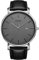 BUREI Herren Uhren Ultra Dünne Schwarze Minimalistische Quartz mit Datumsanzeige (Waffenfarbe)