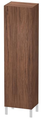 Duravit L-Cube Hochschrank, Breite 500mm, Tiefe 363mm, 1 Tür, Anschlag rechts, LC1181R2121, Farbe: Nussbaum Dunkel