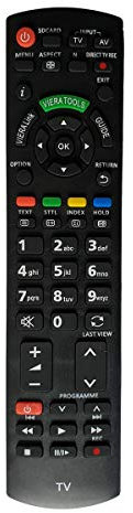 Aurabeam Ersatz TV Fernbedienung kompatibel mit Panasonic TX-L42E5E Fernseher