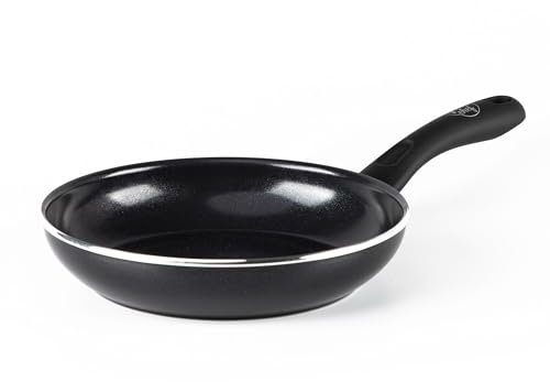 GreenChef Diamond Sartén Antiadherente de Cerámica Saludable de 20 cm, Sartén para Huevos, Sin PFAS, Apta para Inducción, Apta para Horno hasta 160˚C, Apta para Lavavajillas, Negra