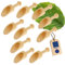 10x HOFMEISTER® Dosier-Löffel aus Buchen-Holz, 5 cm, Schaufel für Gewürze, Kaffee, Getreide & Pulver, sicheres Dosieren, Abwiegen & Befüllen, Mess-Löffel aus Buchenholz