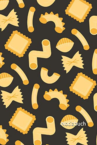 Notizbuch: Nudeln Notizbuch | 6x9 Zoll DIN A5 | 120 Seiten Punktraster | Rezepte Notizheft | Pasta Tagebuch | Nudel Notebook