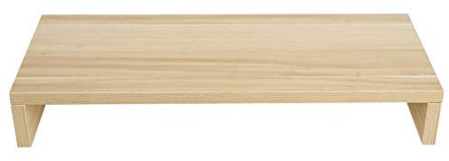 Monitor Stand, Desktop Computer Stand for Wood Desktop Monitor, Riser Desktop PC Computer Monitor for Laptop Printer, 50 x 20 x 7.7cm(Natural color)