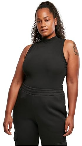 Urban Classics Damen Einteiler Ladies Sleeveless Turtleneck Body Black 5XL