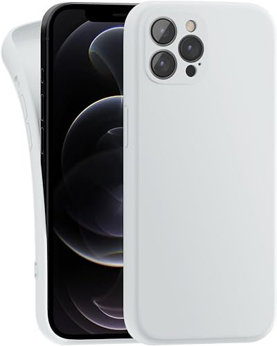 MyGadget Cover per iPhone 12 Pro Max - Custodia Protettiva in Silicone Morbido – Case TPU Flessibile - Ultra Protezione Antiurto & Antiscivolo Bianco