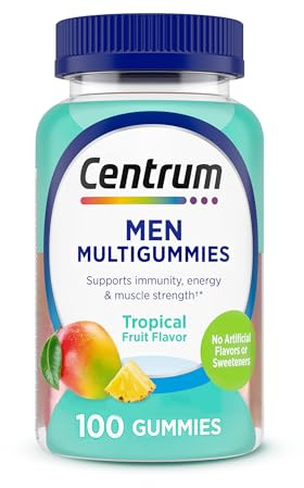 Centrum Men's Multivitamin Gummies, Immune, Energy, Healthy Appearance Support, 100 Count, 50 Day Supply