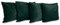 Pagnanno. Set of 4 –Two Designs Velvet 45x45cm(18x18 Inches) Pillowcases Square Cushion Covers Chairs,living room,bedroom Invisible Zipper (18x18inch, Plain Emerald Green - Squares Emerald Green, 4)