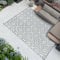 Famibay Outdoor Teppich Wetterfest Outdoor Teppich Balkon Camping Wasserfest Grau Kunststoff Wendbar Leicht Outdoorteppich für Terrasse Garten Balkon Camping Innen Außen