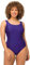 Ulla Popken Costume da Bagno, Pipings, Fascia sotto Il Seno, Fodera Anteriore Donna, Viola, 62