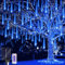 JIMACRO Solarlichterkette, 30cm 10 Rohr LED Lichterkette Wasserdicht Weihnachtsbeleuchtung Meteorschauer Lichterkette Außen Solar Für Weihnachtsbaum Party Balkonstraßen