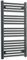 400mm Wide Black Heated Towel Rail Straight Flat Bathroom Warmer Radiator Rack Central Heating Turkish Zone (1000mm High)