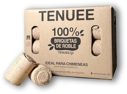 Caja DE BRIQUETAS DE Roble Natural