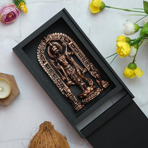 Webelkart Antikes Lord Ayodhya Ram Idol Murti Schaustück | Ram ji ki Murti Lalla Statue in Ayodhya Mandir für Zuhause und Büro Dekor (Designs-2)