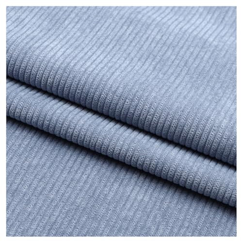 Kord-Stoff DIY-Nähmaterialien Cord-Stoff Weich 8 Dochte Quilting-Stoff Rippcord für Kleidung, Kleid, Hose, Kostüm, Sofa, Überwürfe, Kopfkissenbezug, 50X155cm(Color:Light Blue 2)