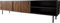 DELIFE TV-Tisch Kallam Sheesham Walnuß Mango Schwarz Metall Schwarz 200 cm 2 Türen 2 Fächer Lowboard
