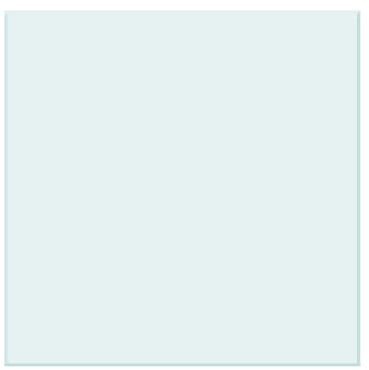 Mesa cuadrada de cristal de 61 cm, tablero de vidrio templado de 0,6 cm de grosor, borde pulido plano, esquina segura (61 cm)