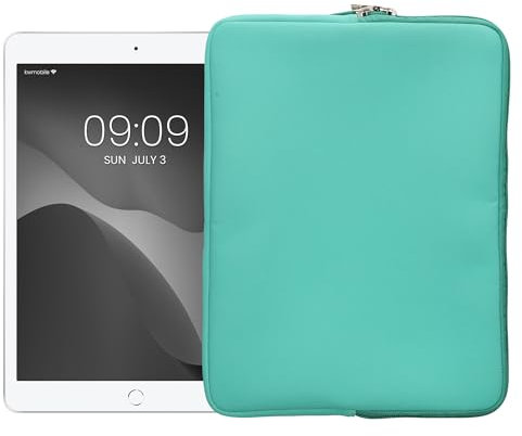 kwmobile Tablet Hülle kompatibel mit 12,4-12,9 Tablet - Universal Neopren Tasche Cover Case - Schutzhülle Sleeve in Mintgrün