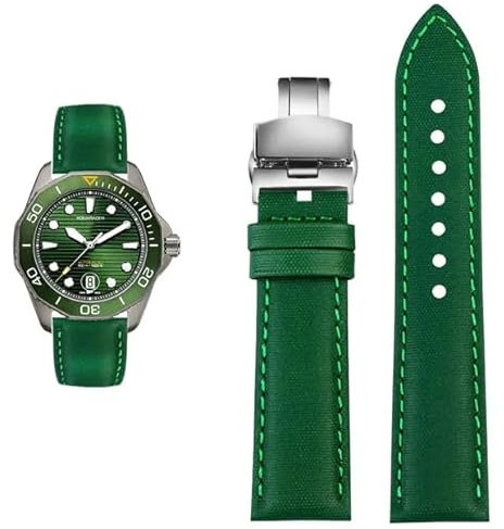 London Craftwork Canvas-Armband für Tag Heuer Monaco Carrera Formel 1, 22 mm, Butterfly-Verschluss, Einheitsgröße, Nylon, Kein Edelstein