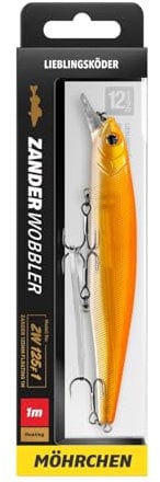 Lieblingsköder Zanderwobbler 125mm 20g - Wobbler zum Zanderangeln, Farbe Lieblingsköder:Möhrchen