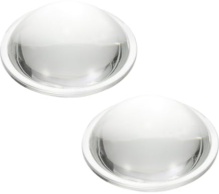 PATIKIL 2 Pcs Diámetro 54mm Lente Plano Convexa Altura 23.5mm Lente Óptica