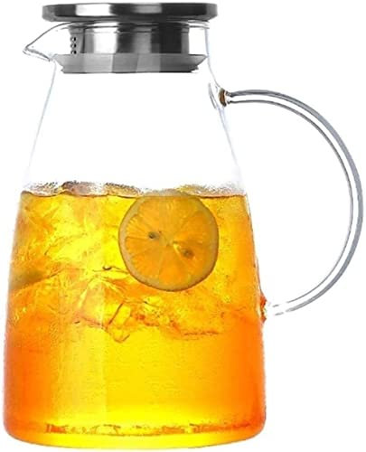 IUokLU Herbal tea pot Kettle Teapot Cup Glass Jug Lid Ice Teapot Heat- Safety Is Very Suitable For Tea Coffee Milk And Iced Coffee Tea Cup Teapot,11x18x8Cm
