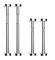 Patas de soporte de acero inoxidable fiables para fregaderos empotrados (50-80 cm, blanco)