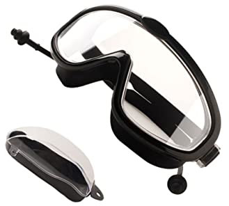 Mipcase 1 Jeu Lunettes De Plongée Boules Quies Lunettes De Natation Des Lunettes De Protection Enfants Lunettes D'eau Piscine Lunettes En Silicone Gel De Silice Black