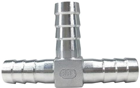 Conector de manguera en T de acero inoxidable 304 de tres vías, tipo YTL 3, de 6 mm, 8 mm, 10 mm, 12 mm, 13 mm, 14 mm, 15 mm, 16 mm, 19 mm y 20 mm(T-Type,8mm)