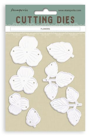 Stamperia - Cutting Dies for Scrapbooking, Albums, Card Making, Bullet Journalling and More, Create Decorations with Natural Elements, Perfect for Crafts and Gifting (A6) (Timeless, Flowers)