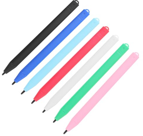 Stylet pour Tablette D'écriture LCD 4, 8 Pouces, Lot de 7 | Abs et Caoutchouc Électroconducteur, Écriture et Dessin, pour Écrans Tactiles