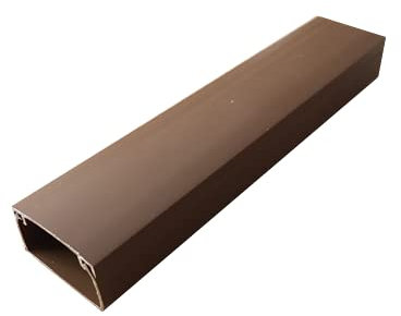 Electrical Cable Trunking 3M 2M Wire Conduit Tidy Plastic Cover White Brown (18mm x 9mm x 3m (3x1m), Brown)