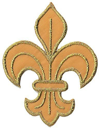 Patche fleur de lys écusson thermocollant patch brodé médiéval roi reine moyen age