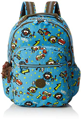 Kipling SEOUL GO Children's Backpack, 44 cm, 27 liters, Multicolour (Monkey Rock)