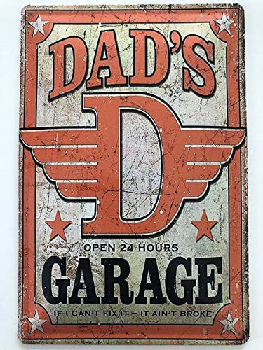 Blechschild 20x30cm gewölbt Dad´s Garage If I Can´t Fix It It Ain´t Deko Geschenk Schild