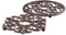 LOBERON Topfuntersetzer 2er Set Gratton, im Ornament-Stil, Vintage-Charakter, speichert Wärme, Küchenutensilien, Küchenaccessoire, Gusseisen, antikbraun