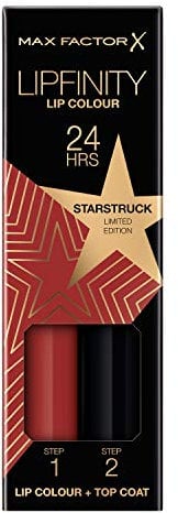 Max Factor Lipfinity Lip Colour Rising Stars Collection, 90 Starstruck, langanhaltender Lippenstift + feuchtigkeitsspendender Top Coat, bis zu 24h Halt, mit präzisem Applikator, 2.3 ml + 1.9 g