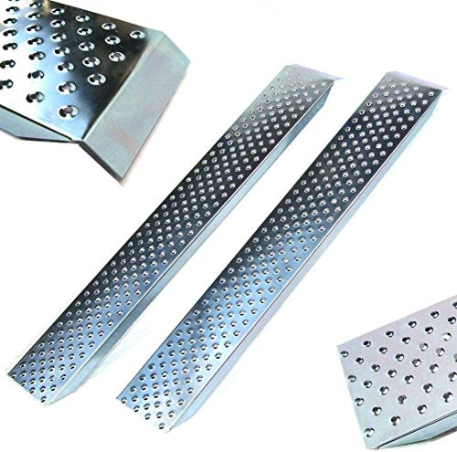 D+L GmbH 2 x Auffahrrampe 06063 Stahl 150cm 400 kg Paar Laderampe Rampe Auffahrschiene AWZ