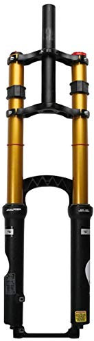 TYXTYX Fourche Avant Amortisseur d'épaule VTT Tube Droit 26 Pouces Course 180mm Amortissement Tortue Lapin Fourche à gaz de Choc