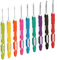Gotetiso Häkelnadel Set 9 Stück Häkelhaken Stricken Häkeln Bunter Aluminium Haken Kunststoffgriff Stricken Glatte Nadeln Werkzeuge Häkelset Pullover Webwerkzeuge