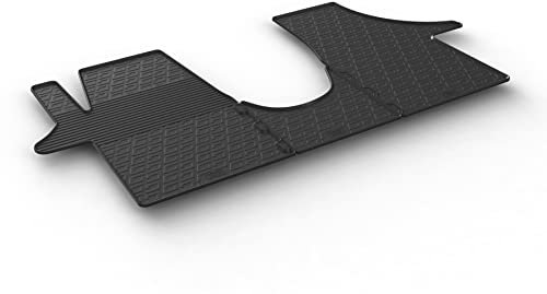 AROBA GL0928 Design Gummi Fußmatten kompatibel mit VW T5 Transporter, Multivan, Caravelle, California BJ. 06.2003-05.2015 erhöhter Rand 3 TLG Farbe Schwarz Automatten passgenau