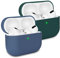 KOKOKA Silikon Hülle kompatibel mit AirPods Pro Case und Schutzhülle für AirPods Pro, Stoßfeste Weiche Dünne Case für Airpods Pro [Front-LED Sichtbar] [Ohne Karabiner], Dark Blue/Deep Green
