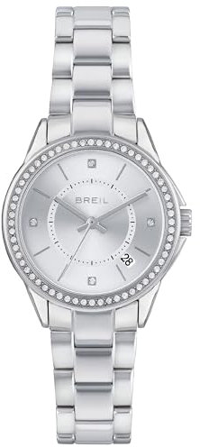 Breil, Collezione Shimmery, Orologio Donna in Acciaio Lucido, Quadrante Silver Ray, Chiusura Déployante con Pulsanti, Lunghezza Regolabile 13.5-19 cm, Resistente all'Acqua, Silver-Rose