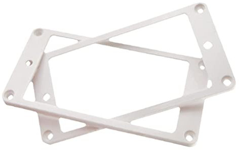 Baoblaze Flat Guitar Humbucker Pickup Montageringe für E Gitarrenteile, Weiß