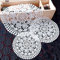 4 Stück Spitzendeckchen Spitze Untersetzer Runden Blumen-Form Matte Tischset Platzsets Tisch Vollhäkel Deckchen Cup Coasters für Esszimmer Küche Bankett Hochzeit Deko 40cm,Glyzinie