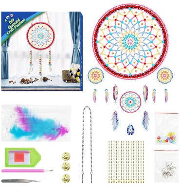 SusggO Diamond Painting Handtuchhalter, Diamantmalerei-Set, komplettes Zubehör-Set, 5D-Zahlen, Kreuzstich, Basteln, Dekoration für Zuhause, Wand (Mandala)