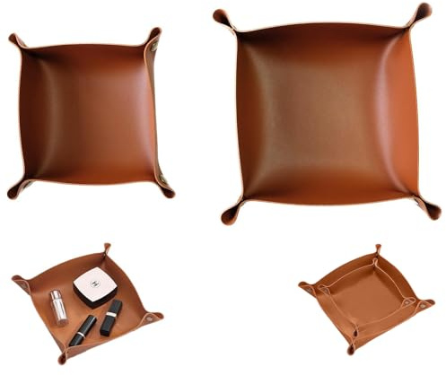 2 Stück Sechseck Würfel Tablett, Würfeltablett, Kunstleder aus Tablett, für Schmuck, Münzen, RPG, DND und andere Tischspiele