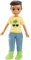 Mattel Polly Pocket Puppe – GKL28 ~ Nicolas Wells trägt gelbes Ananas-Shirt mit Denim-Hose, grüne Hi-Tops