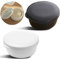 Lot de 2 porte-savon ronds portables en plastique avec couvercle anti-fuite (noir + blanc)