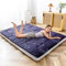 MAXYOYO Futon Matratze, Gepolsterte Japanische Bodenmatratze Gesteppte Bett Matratzenauflage, Extra Dicke Faltbare Isomatte Atmungsaktive Bodenliege Gästebett (Mond und Sterne, 150x200cm)
