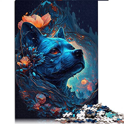 1000 Teile Puzzle Jack Russell Terrier Hundepuzzle für Erwachsene Holzpuzzles Puzzle zum Anfassen (Größe 50 x 75 cm)